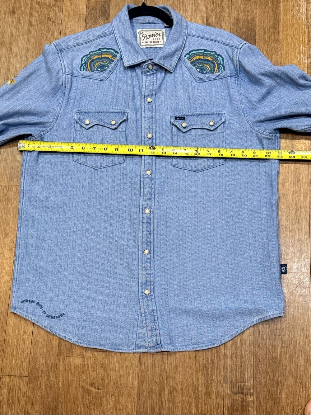 Howler Bros x Ft. Lonesome - Dust up Denim Fungi Mutation  NEW - MEDIUM- NWT - Picture 12 of 15